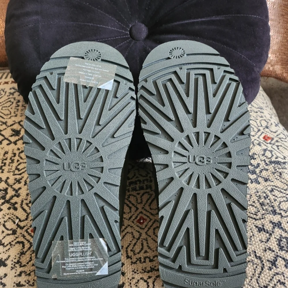 UGG Women Dark Green Suede Slip-Ons - Picture 5 of 5